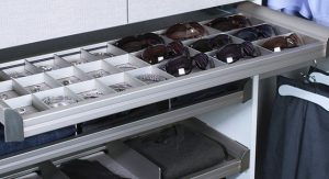 Accessory organizer in closet