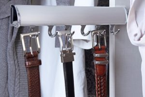 Belt rack in closet