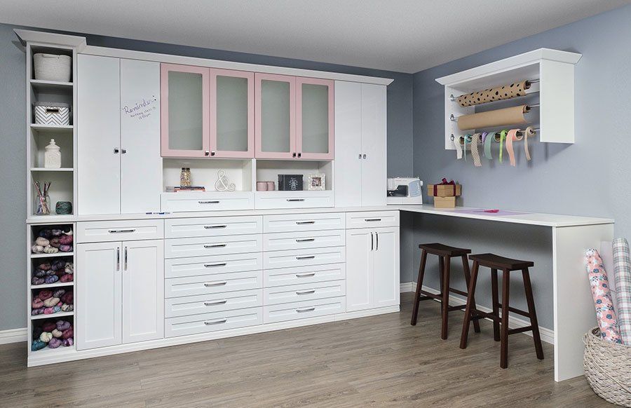 Custom Craft Room Cabinet Installation