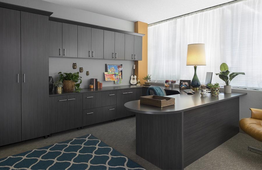 Custom Home Office Cabinet Installation